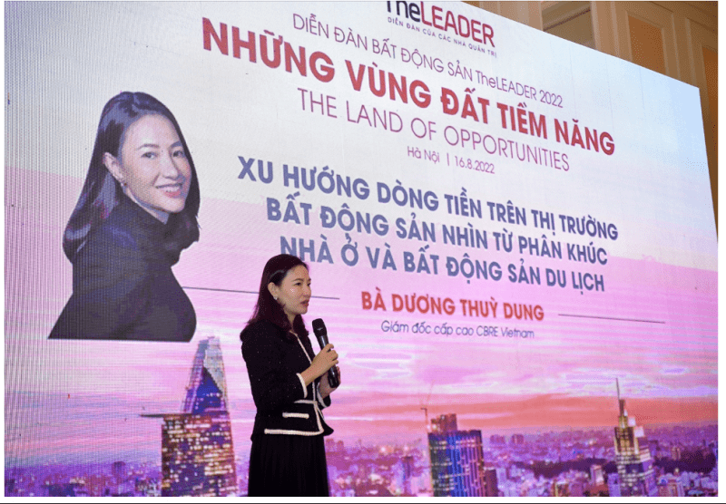 Bà Dương Thuỳ Dung, Giám đốc công ty tư vấn CBRE. Ảnh TheLeader